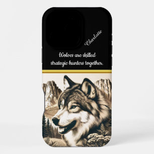 Majestic Wolf liegt in einer ruhigen Berglandschaf iPhone 16 Pro Max Hülle