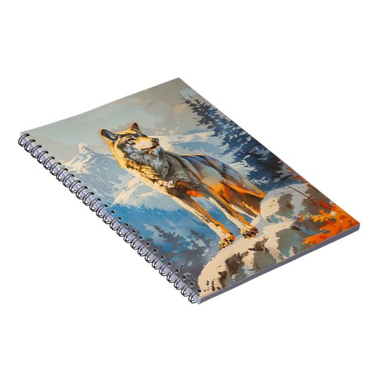 Majestic Wolf Notizblock (Rechte Seite)