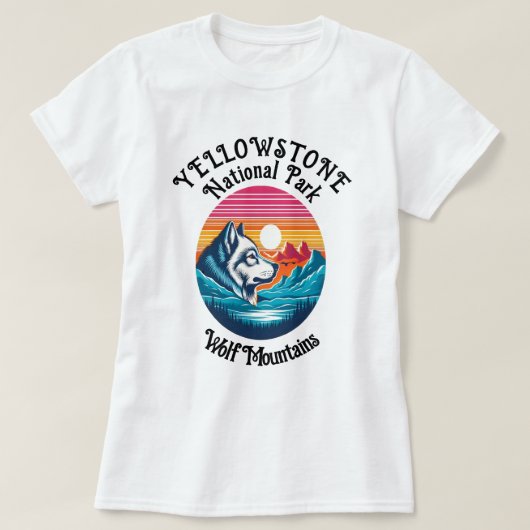 Majestic Wolf of Yellowstone T-Shirt (Design vorne)