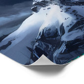 Majestic Wolf Over Snowy Peak Poster (Ecke)