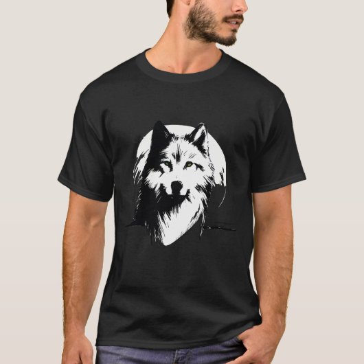 Majestic Wolf Portrait Artwork T-Shirt (Vorderseite)