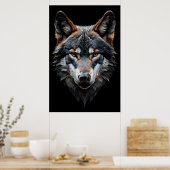 Majestic Wolf Portrait - Hyperreal Animal Art Poster (Küche)