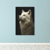 Majestic Wolf Portrait Strength & Royal Confidence Leinwanddruck (Insitu (Holzboden))