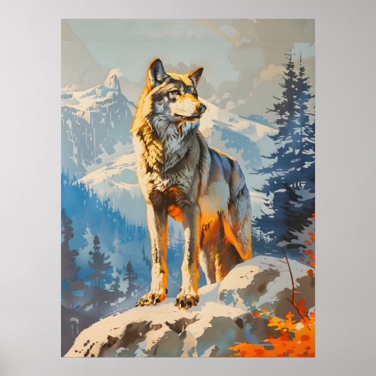 Majestic Wolf Poster (Vorne)