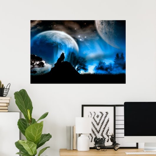 Majestic Wolf Poster (Heimbüro)