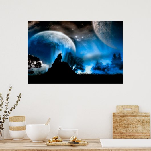 Majestic Wolf Poster (Küche)
