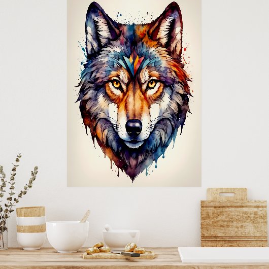 Majestic Wolf Poster (Küche)