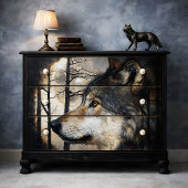 Majestic Wolf-Profil-Dekoupage Seidenpapier