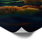 Majestic Wolf umgeben von Natur Poster (Ecke)