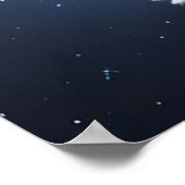 Majestic Wolf unter Sternry Sky Poster (Ecke)