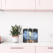 Majestic Wölfe heulen unter Vollmond Thermosbecher