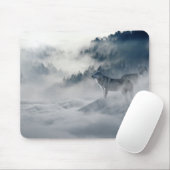 Majestic Wölfe im Waldnebel Mousepad (Mit Mouse)