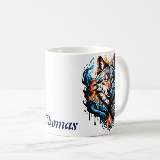 Majestic Wolfskopf Kaffeetasse (VorderseiteRechts)