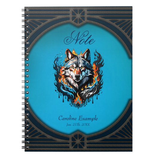 Majestic Wolfskopf Notizblock (Vorderseite)