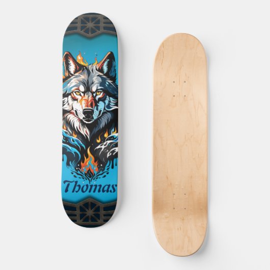 Majestic Wolfskopf Skateboard (Vorderseite)