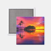 Majestic Wolken & Reflektion Magnet (Vorderseite/Rückseite)