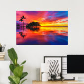 Majestic Wolken & Reflektion Poster (Heimbüro)