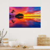 Majestic Wolken & Reflektion Poster (Küche)