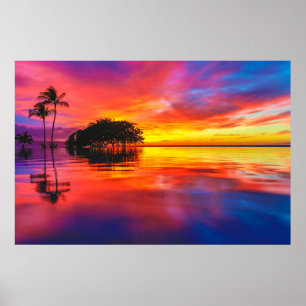 Majestic Wolken & Reflektion Poster