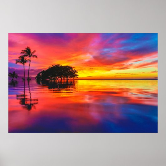 Majestic Wolken & Reflektion Poster (Vorne)