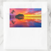 Majestic Wolken & Reflektion Rechteckiger Aufkleber (Tasche)