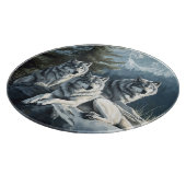 Majestic Wolves Glass Cutting Board Schneidebrett (Ecke)