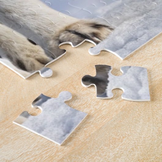 Majestic Wolves in Snowy Landschaft, Wildnis Puzzle (Seite)