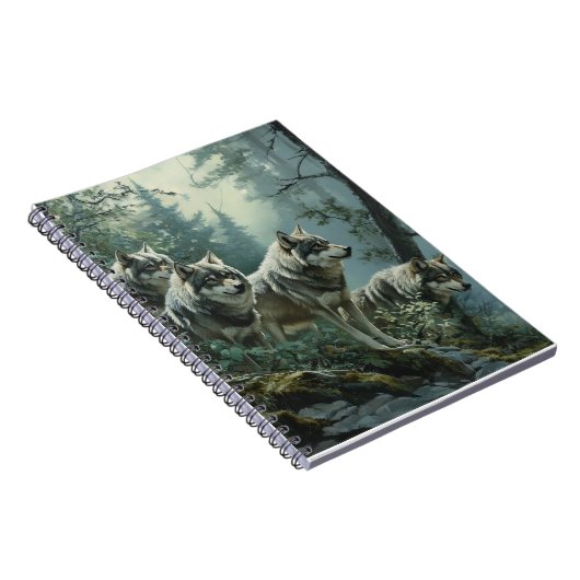 Majestic Wolves SpiralNotebook Notizblock (Rechte Seite)
