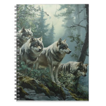 Majestic Wolves SpiralNotebook