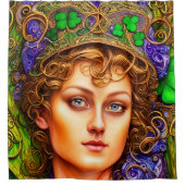 Majestic Woman St. Patrick's Day Artwork Duschvorhang (Vorderseite)