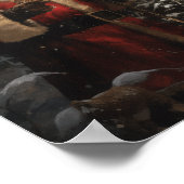 Majestic Woodland Dee W/ Black Santa Poster (Ecke)