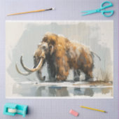 Majestic Wooly Mammoth Illustration Decoupage Seidenpapier (Basteln)