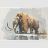Majestic Wooly Mammoth Illustration Decoupage Seidenpapier (Vorderseite)