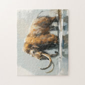 Majestic Wooly Mammoth Illustration Puzzle (Vertikal)
