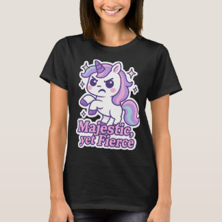 Majestic yet Fierce Kawaii Unicorn T - Shirt