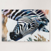 Majestic Zebra in Wasserfarbe Puzzle (Horizontal)