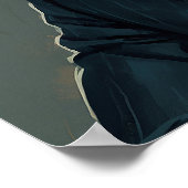 Majestic Zebra mit Kronportraitmalerei Poster (Ecke)