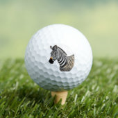 Majestic Zebra Portrait Golfball (Insitu T-Shirt)