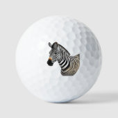 Majestic Zebra Portrait Golfball (Vorderseite)