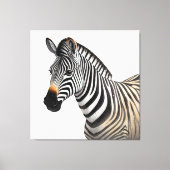 Majestic Zebra Portrait Leinwanddruck (Vorderseite)