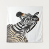 Majestic Zebra Portrait Wandteppich (Vorderseite (Horizontal))