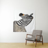 Majestic Zebra Portrait Wandteppich (Beispiel (Horizontal))