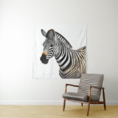 Majestic Zebra Portrait Wandteppich (Beispiel)