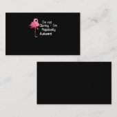 Majestisch Awkward Clumsy Women Flamingo Visitenkarte (Vorne/Hinten)