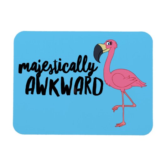 Majestisch Awkward Flamingo 3"x4" Foto Magnet (Horizontal)