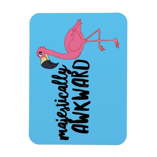 Majestisch Awkward Flamingo 3"x4" Foto Magnet (Vertikal)
