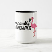 Majestisch Awkward Flamingo Black 15oz Combo Tasse (Zentrum)