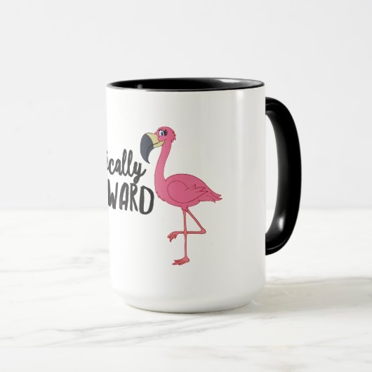 Majestisch Awkward Flamingo Black 15oz Combo Tasse (VorderseiteRechts)