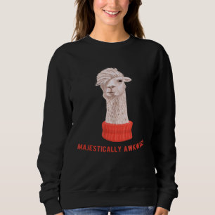 Majestisch Awkward Hipster Lama für alpaca Liebe Sweatshirt