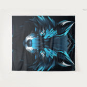 majestischer einsamer Wolf Poster. Wandteppich (Vorderseite (Horizontal))